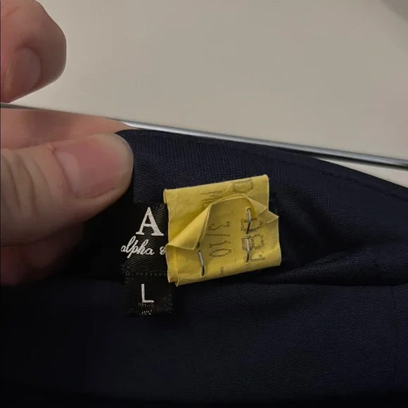 Navy and White Striped romper - Picture 2 of 2